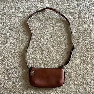 Joy Susan Brown CONVERTIBLE crossbody or wristlet purse